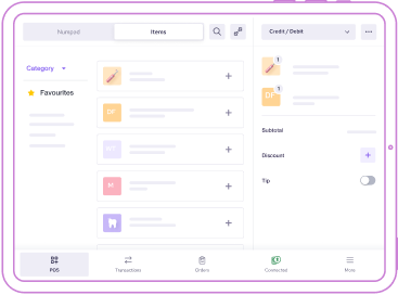 Inventory manager available on tablet