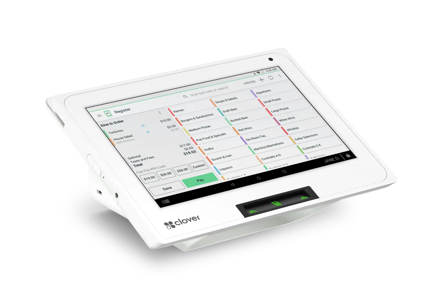 Clover Mini — compact 8-inch countertop POS terminal
