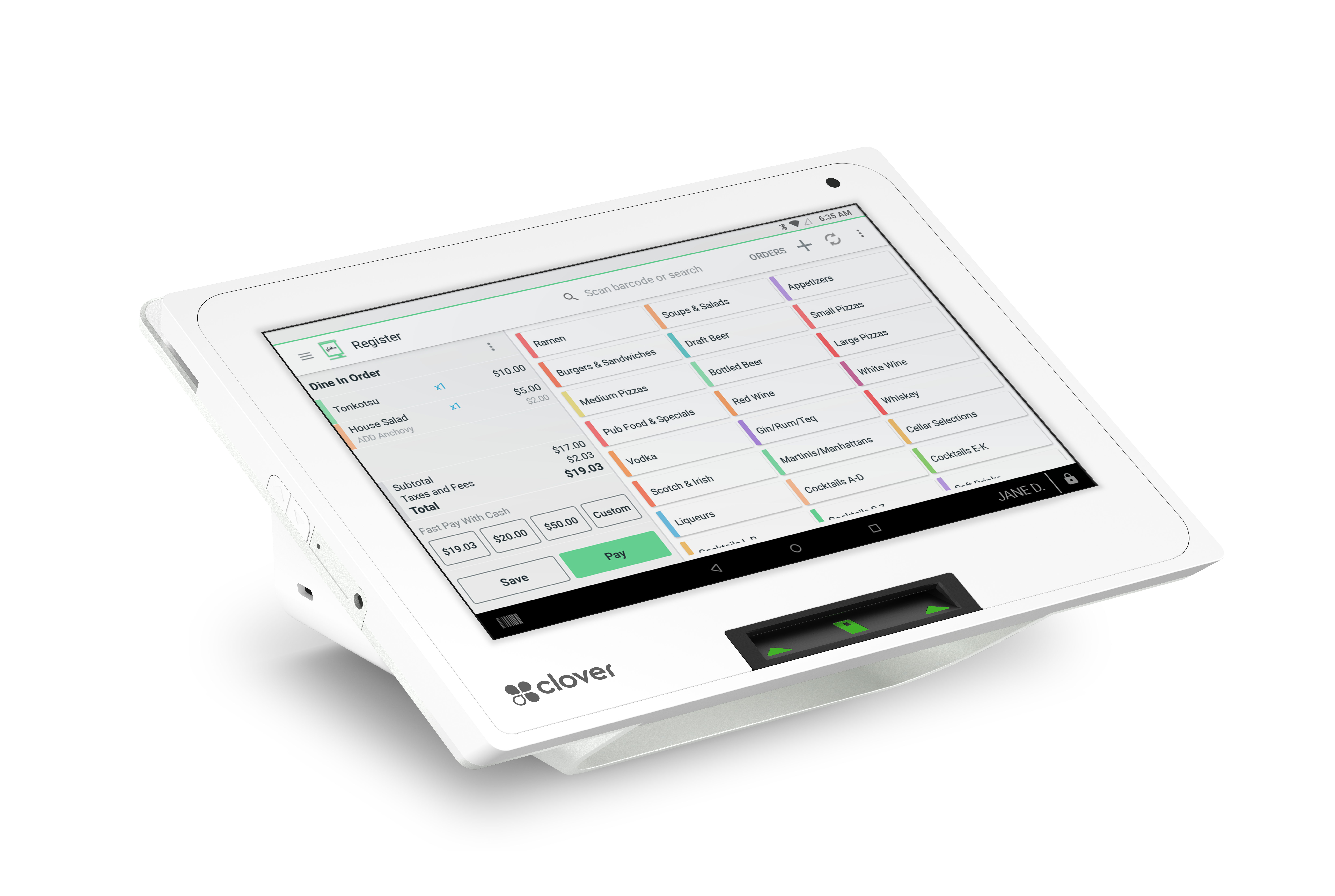 Clover Mini — compact 8-inch countertop POS terminal