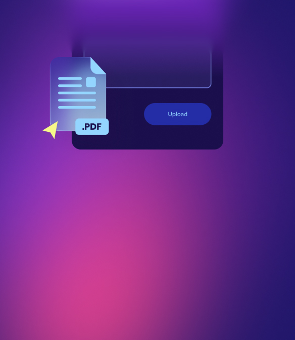Statement comparison tool with a PDF being uploaded