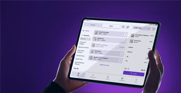 Helcim POS on a tablet