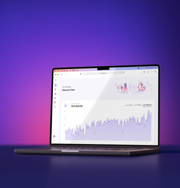 Helcim POS on a laptop