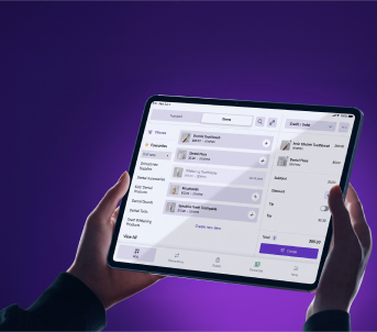 Helcim POS on a tablet
