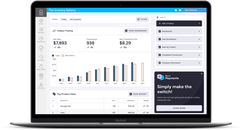 Epos Now payment platform overview — POS registers, terminals, and card readers