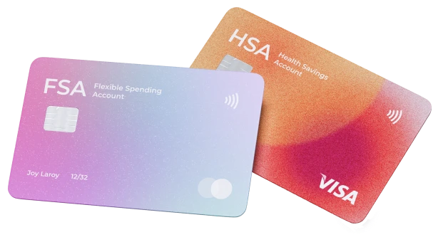 HSA and FSA health benefit payment cards
