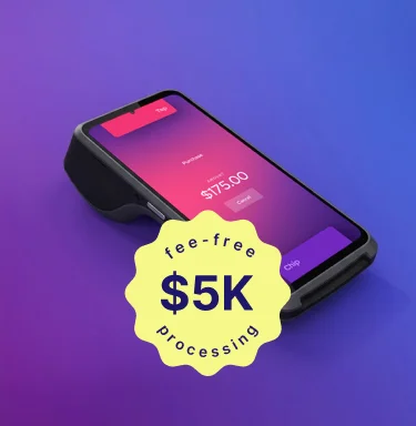 Helcim Smart Terminal with a $5K fee-free processing badge