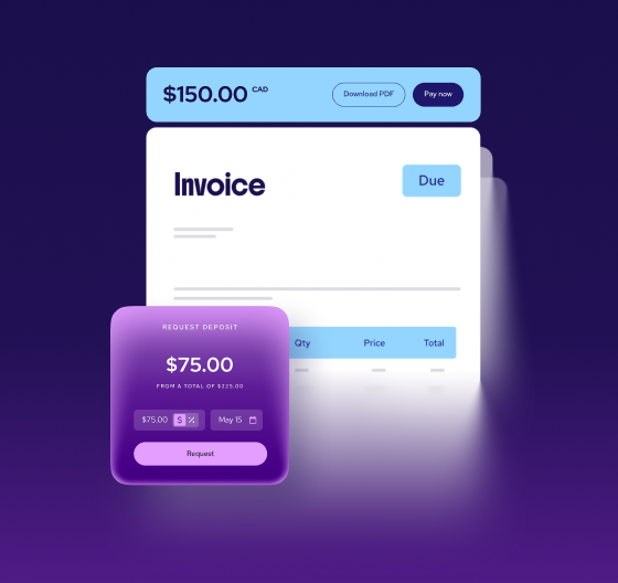 Invoice payment interface with stored card information