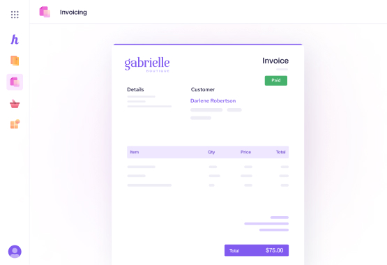 Invoice payment interface with stored card information