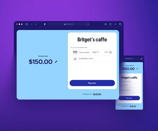 Helcim payment links interface