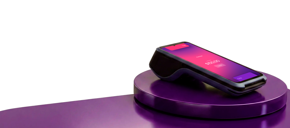 Helcim Smart Terminal on display platform