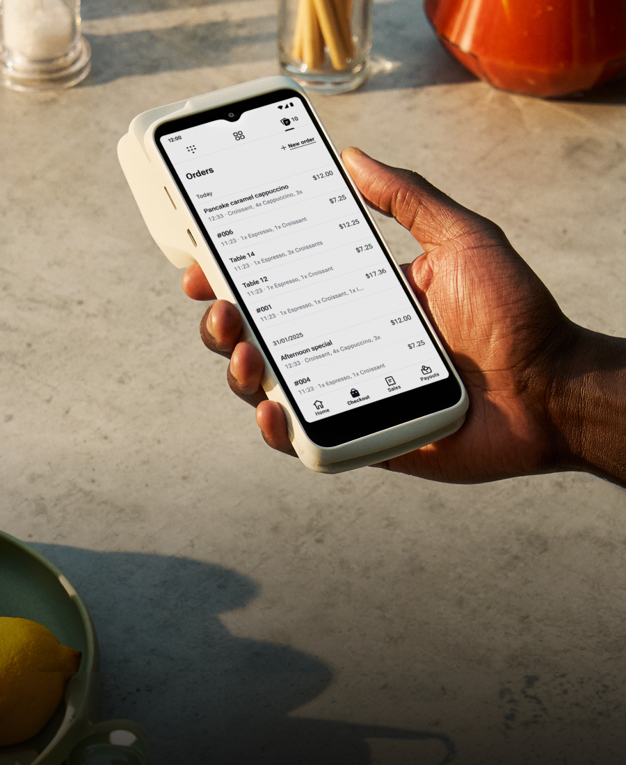 SumUp Terminal — all-in-one handheld POS with built-in printer