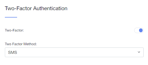 Two factor authentication
