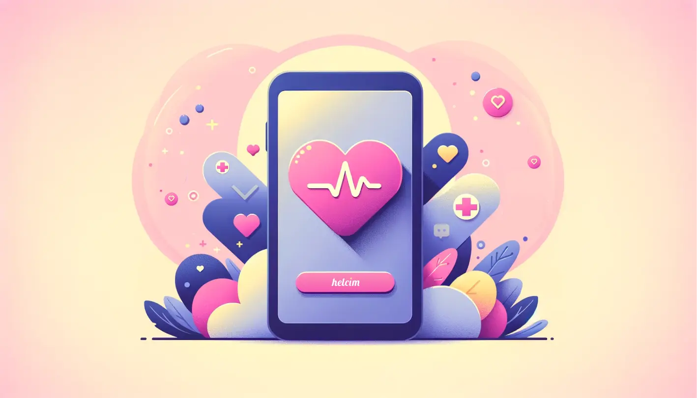 An illustration of a phone with a heart in the phone