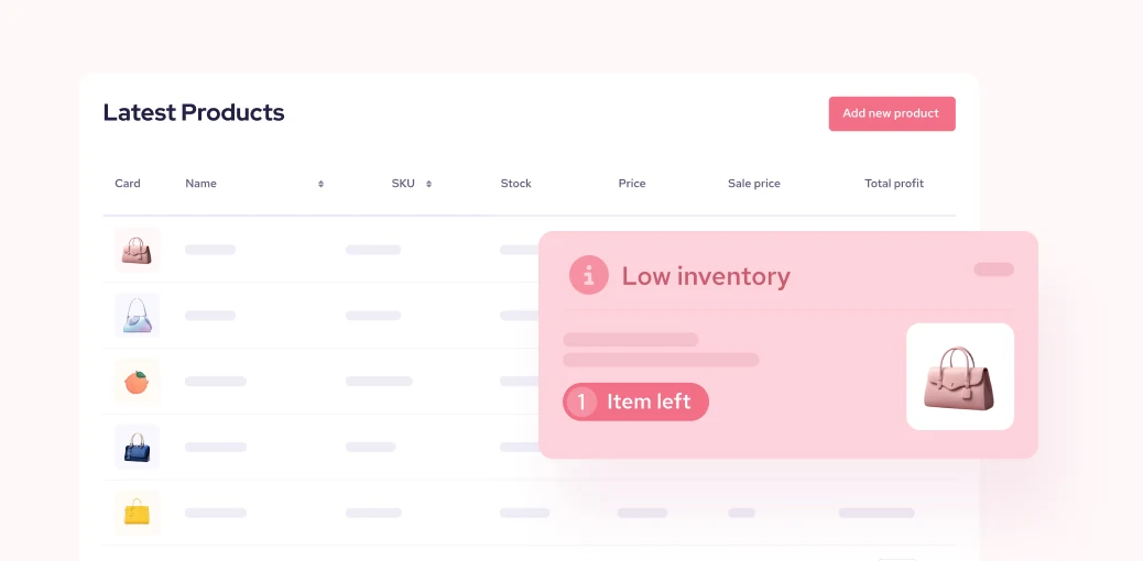 Tracking inventory to avoid out of stock