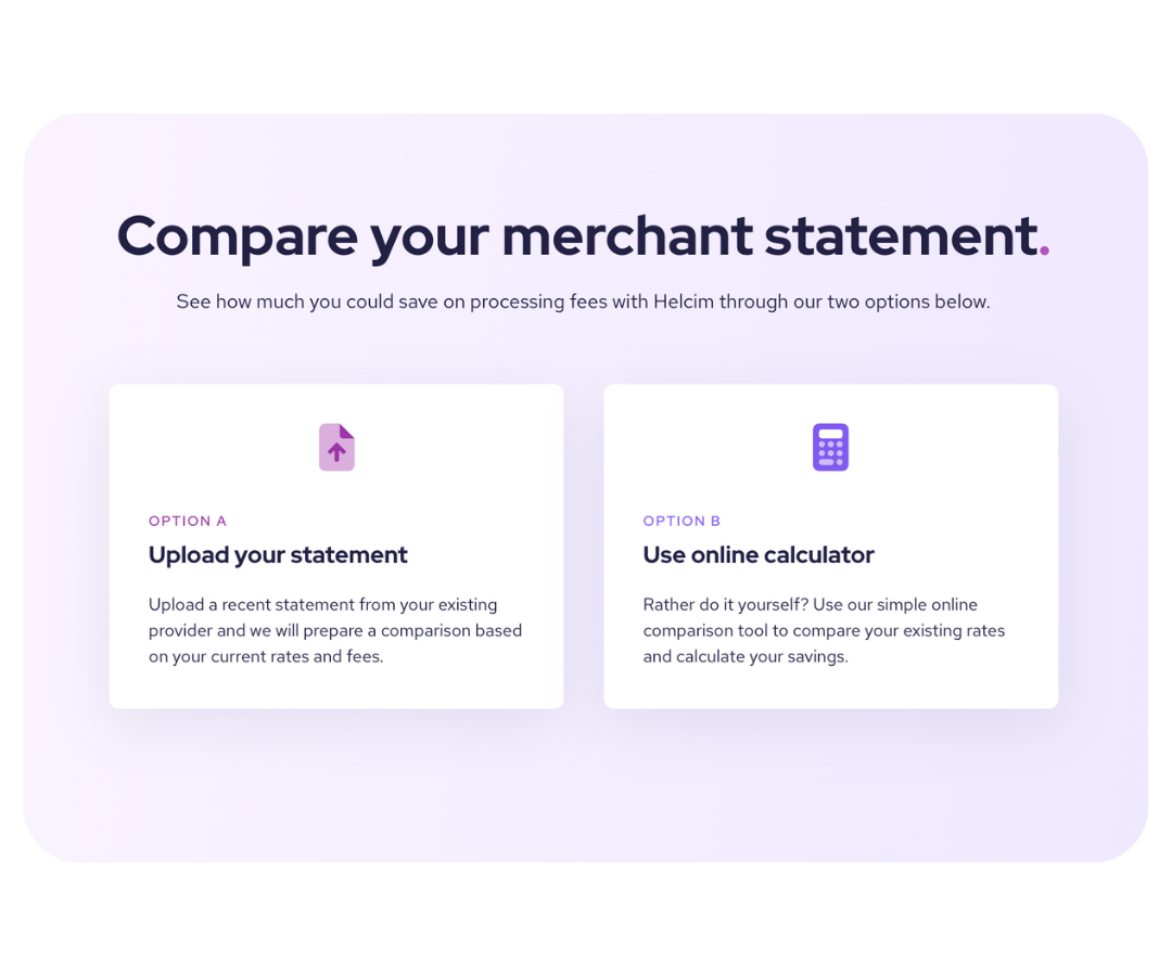 Compare your merchant statement preview