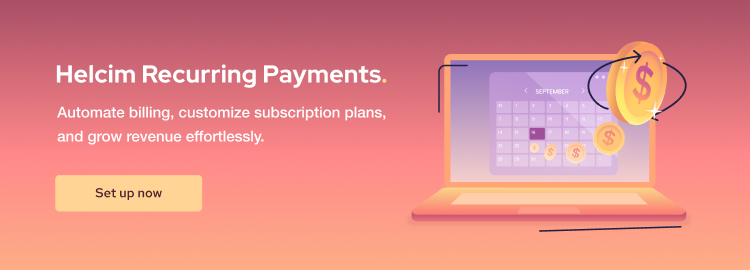 Sign up Helcim recurring payments