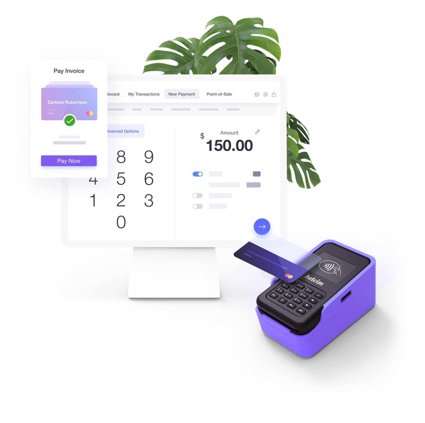 credit card processing with Helcim