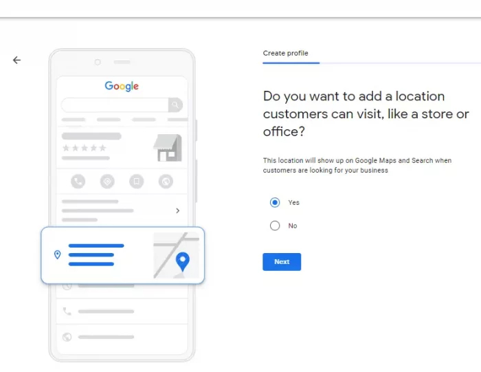 add address to Google my business