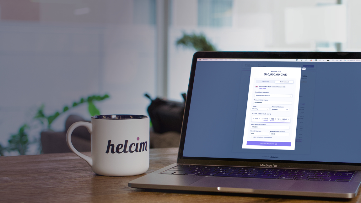ACH payment processing with a laptop