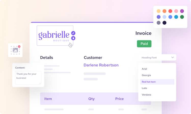 An illustration of a professional invoice