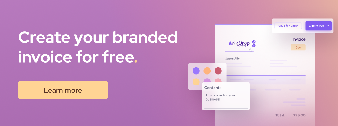 Create branded invoice for online payment