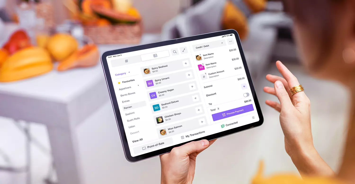 iPad POS system used to track inventory