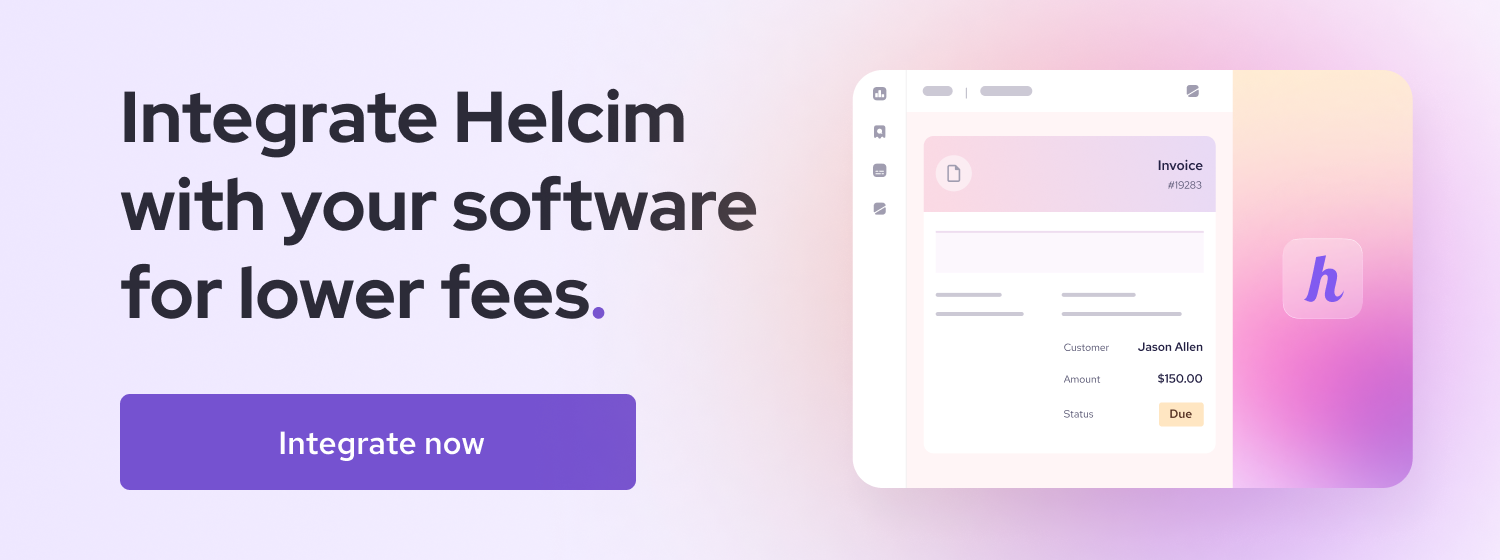 integrate Helcim payment gateway to any software