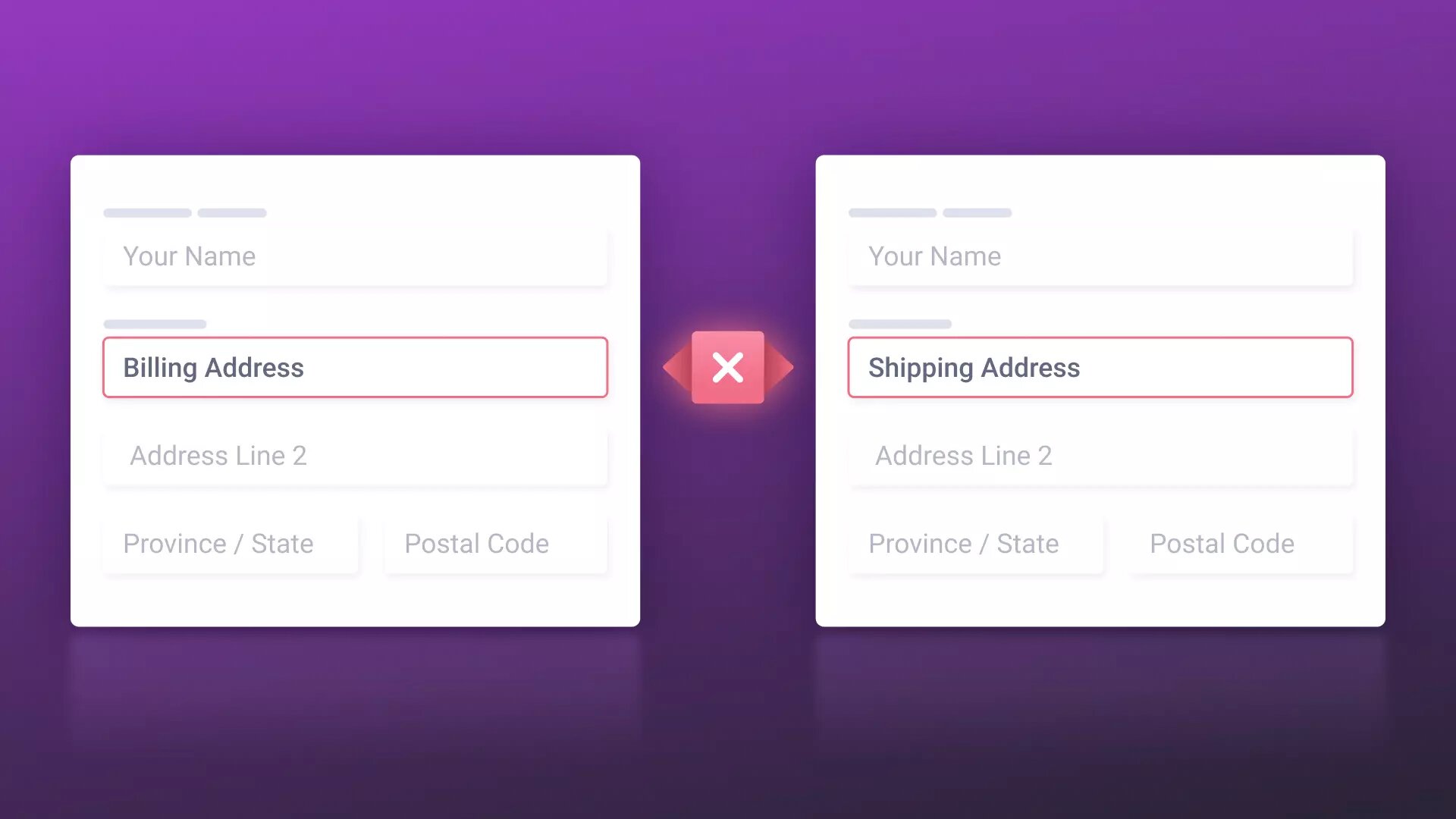 Shipping address vs billing address