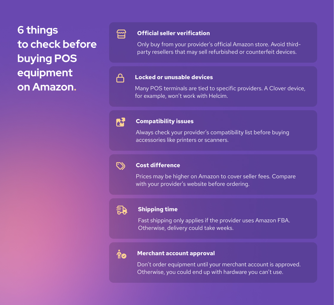 6 things to check before buying pos equipment on Amazon