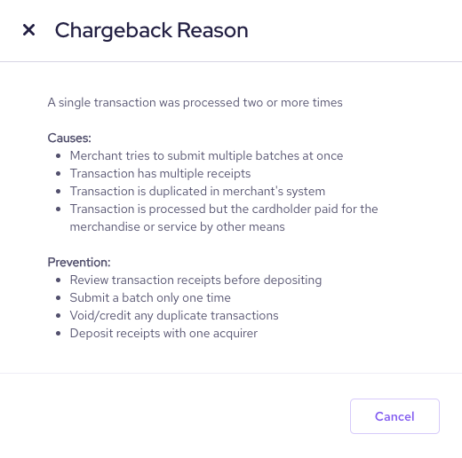 Chargeback reasons and what document needed to counter the chargeback