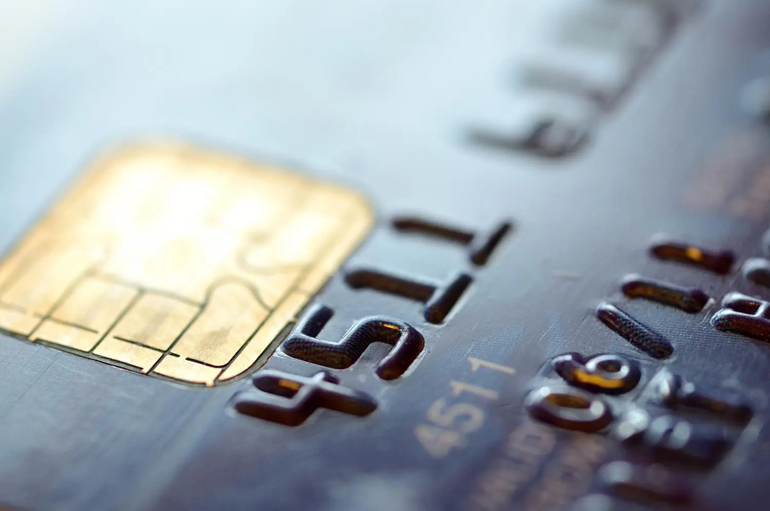close up of a black credit card 