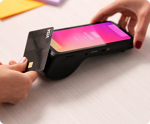 Use POS terminal to accept mobile payments for fast online checkout