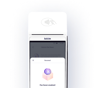 Zero fee processing for every in-person credit card transactions through Helcim Smart Terminal