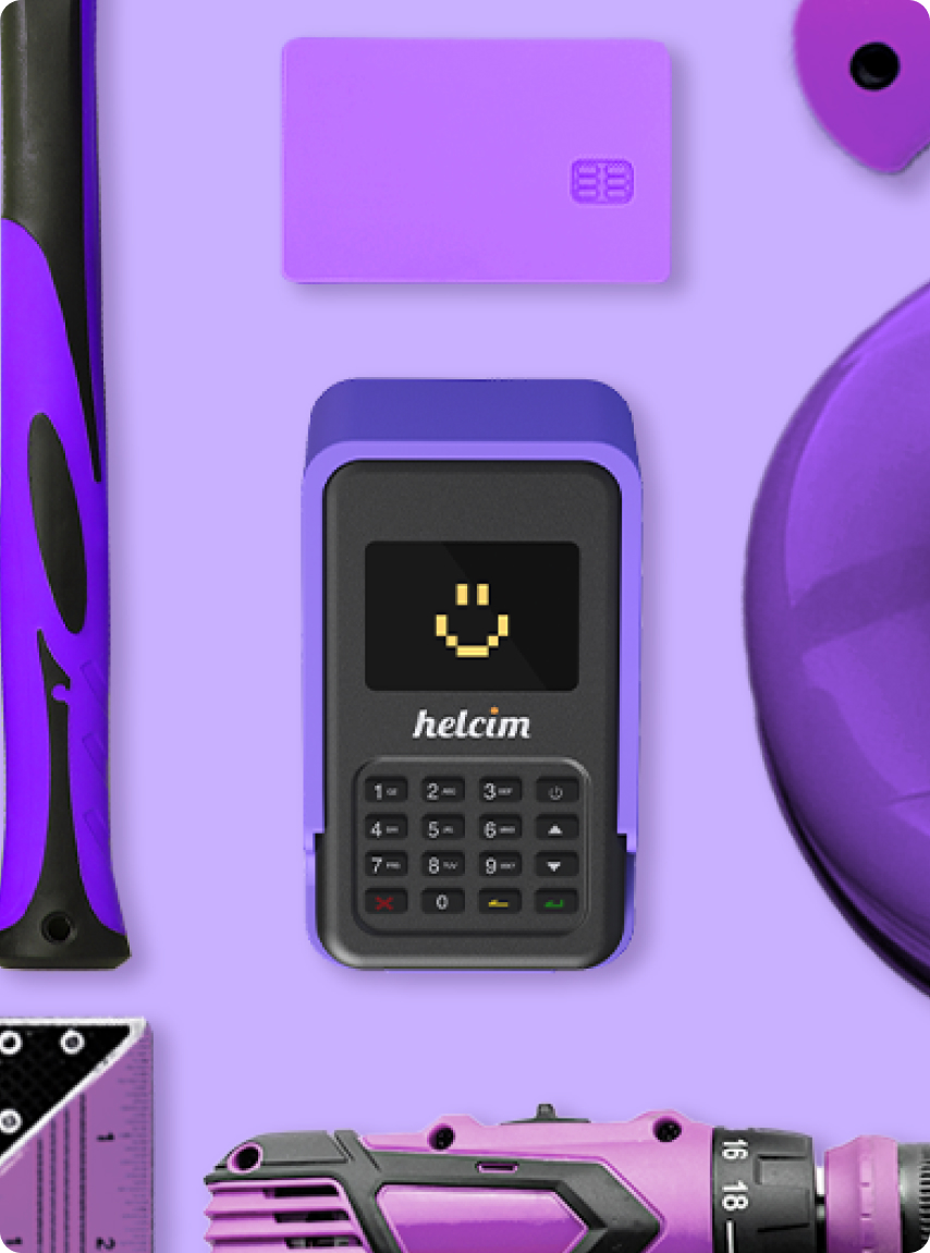 Purple Card Reader Flatlay