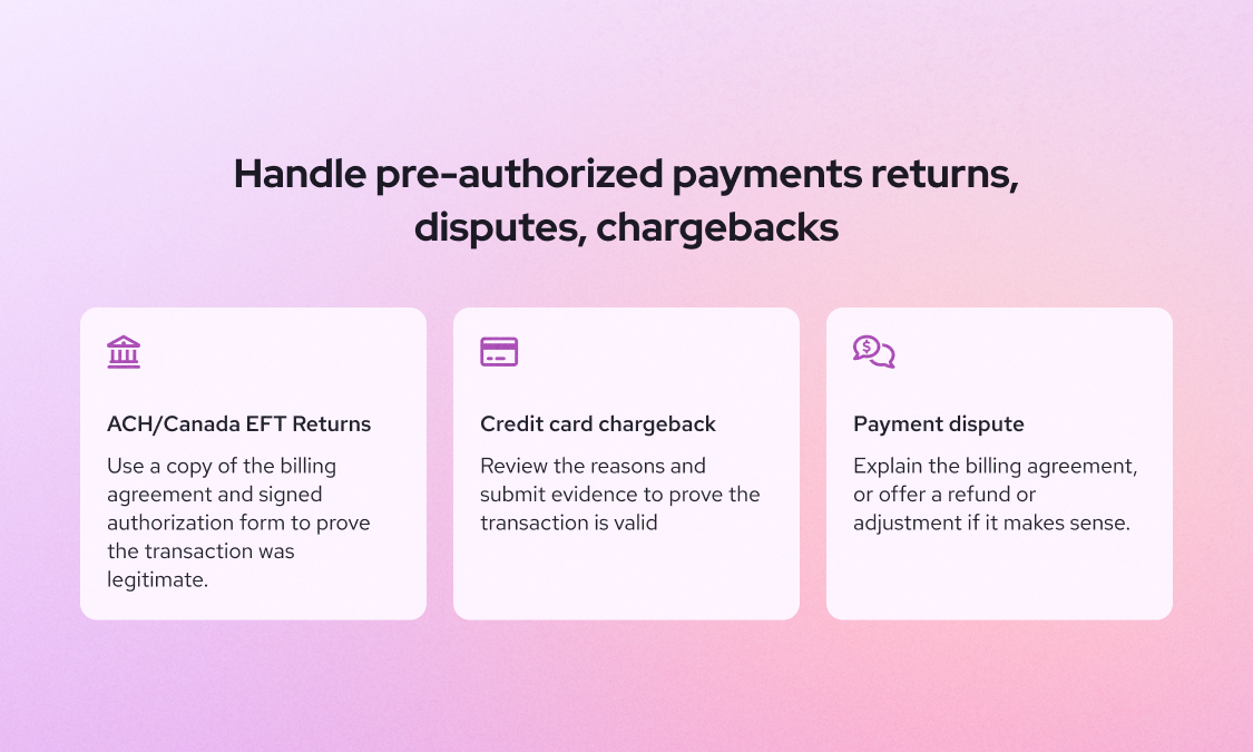 How to handle payment dispute