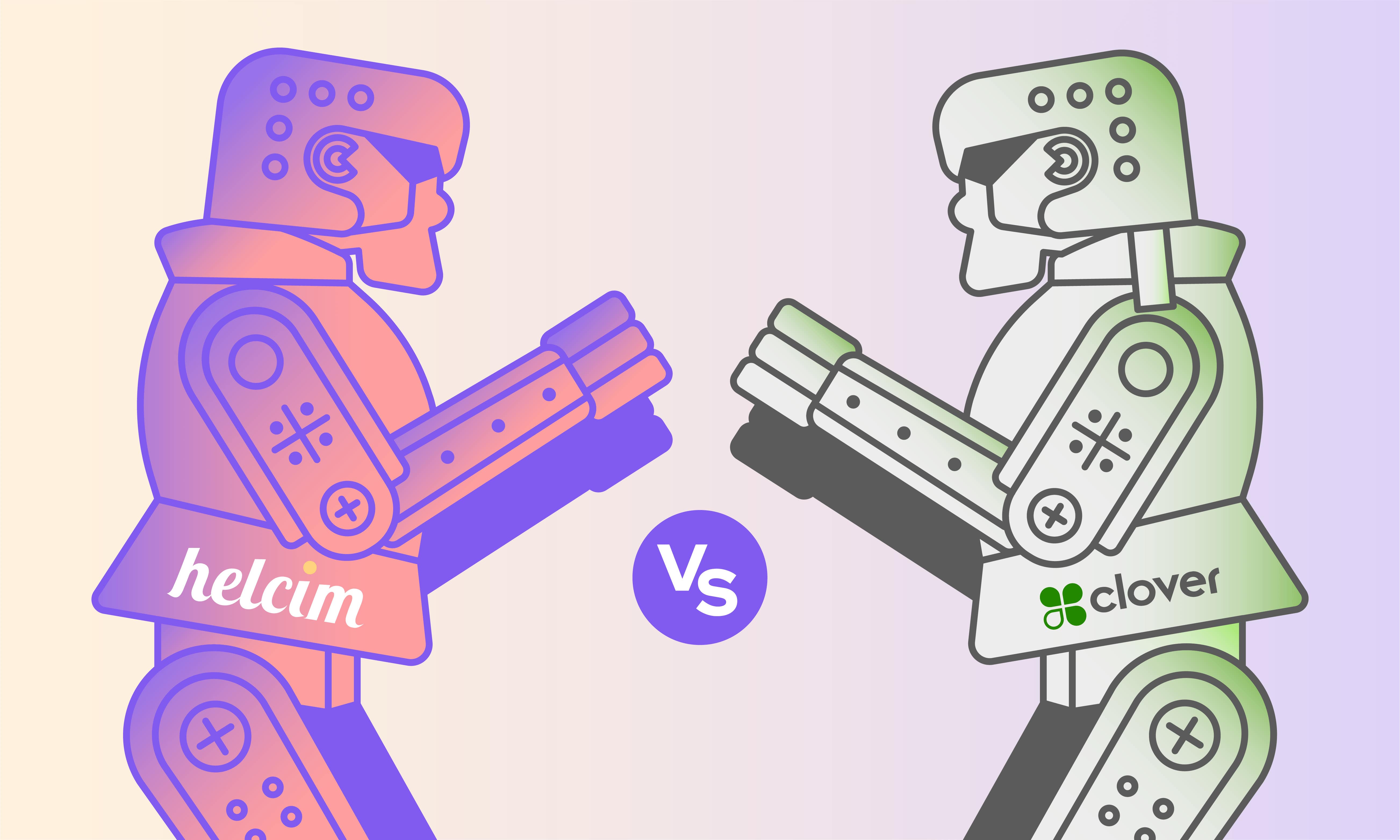 Helcim robot vs. Clover robot