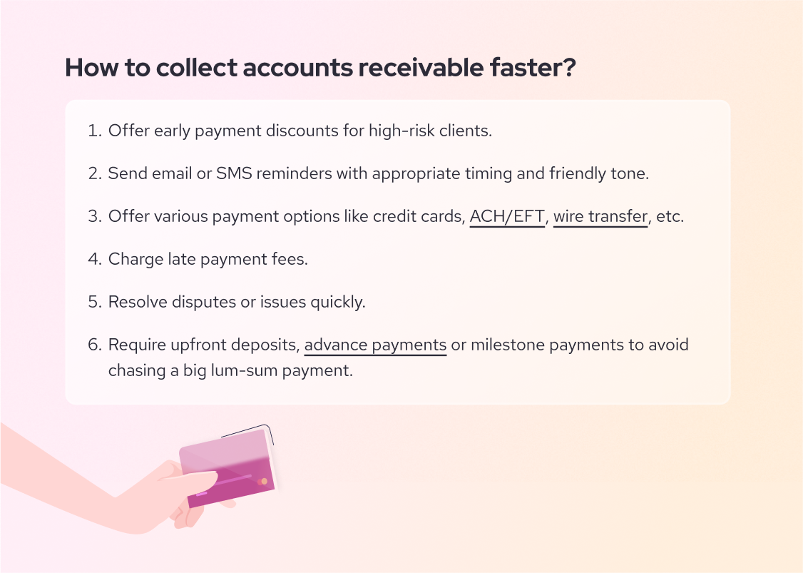 6 tips to collect account receivables faster