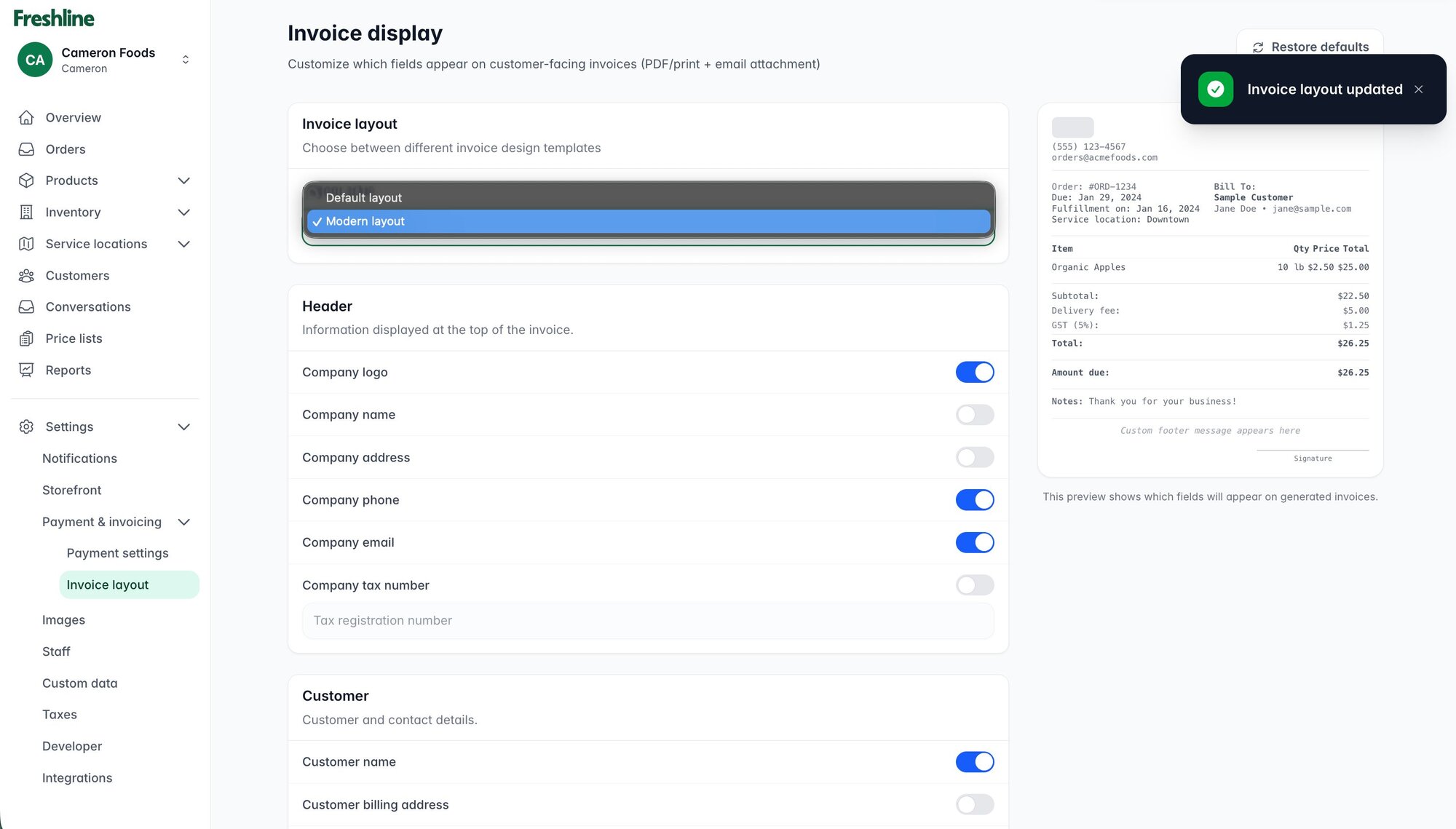 Screenshot 2 of Freshline