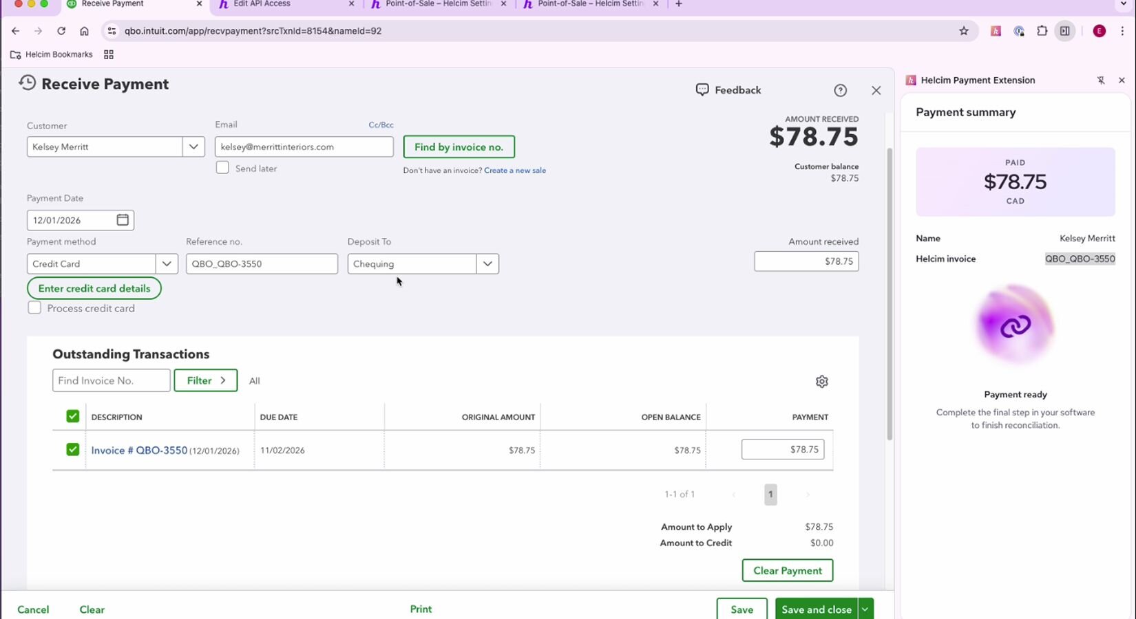 Screenshot 5 of QuickBooks Online for keyed and in-person payments
