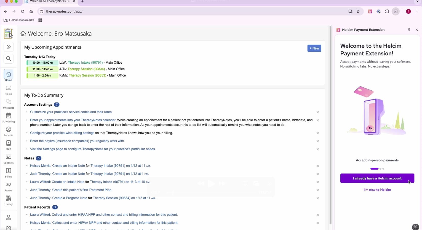 Screenshot 1 of TherapyNotes