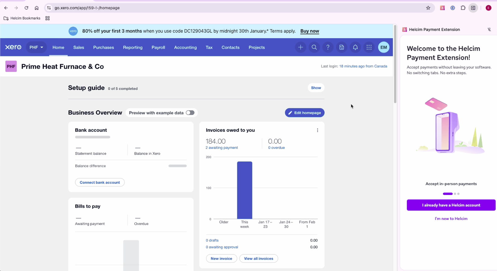 Screenshot 1 of Xero for keyed and in-person payments