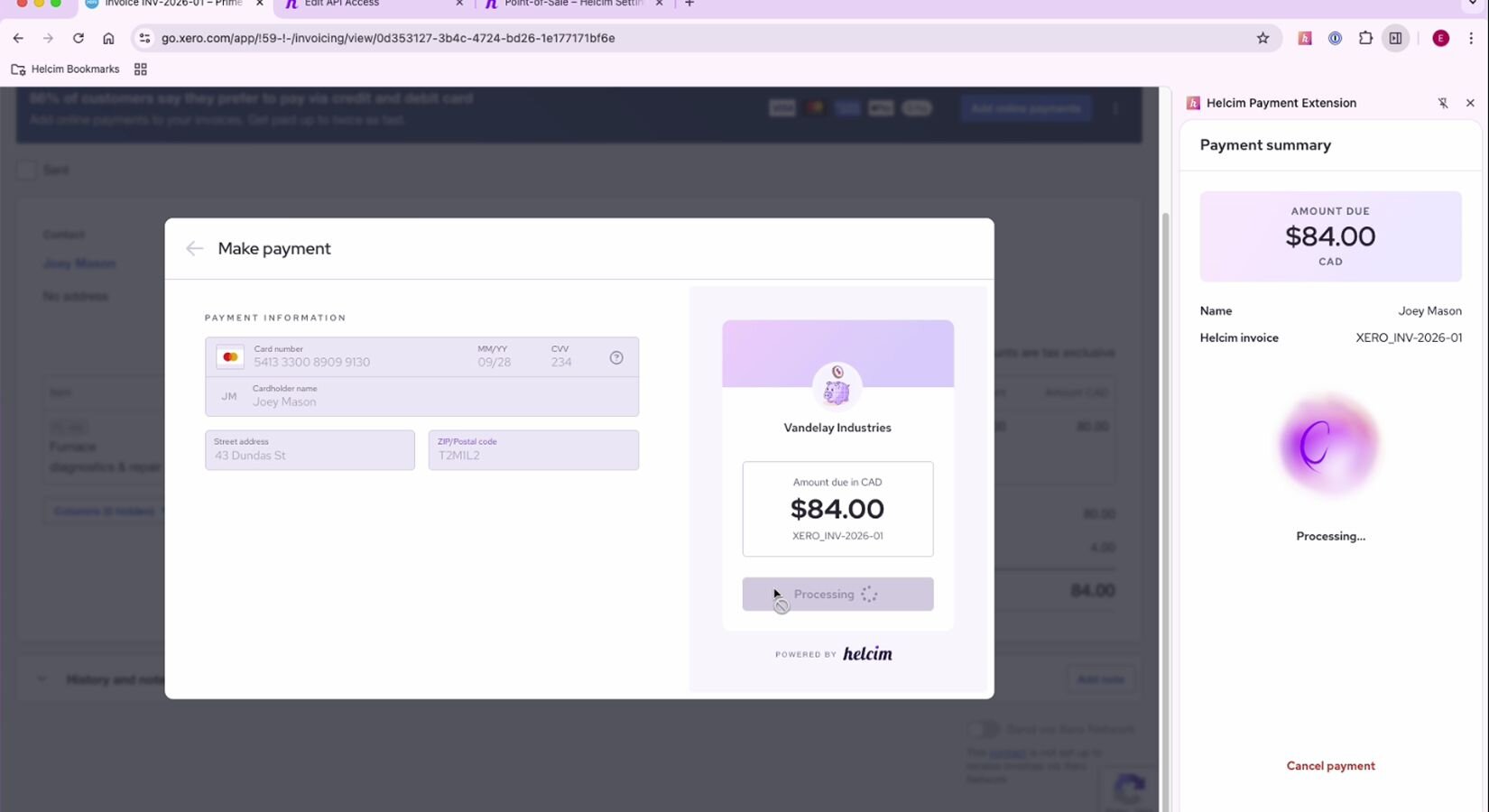 Screenshot 4 of Xero for keyed and in-person payments