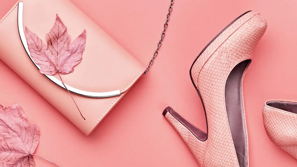 Online store image showing a purse and high heels