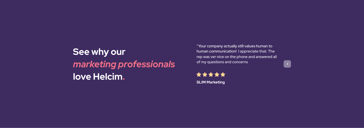 One of our merchant testiminals