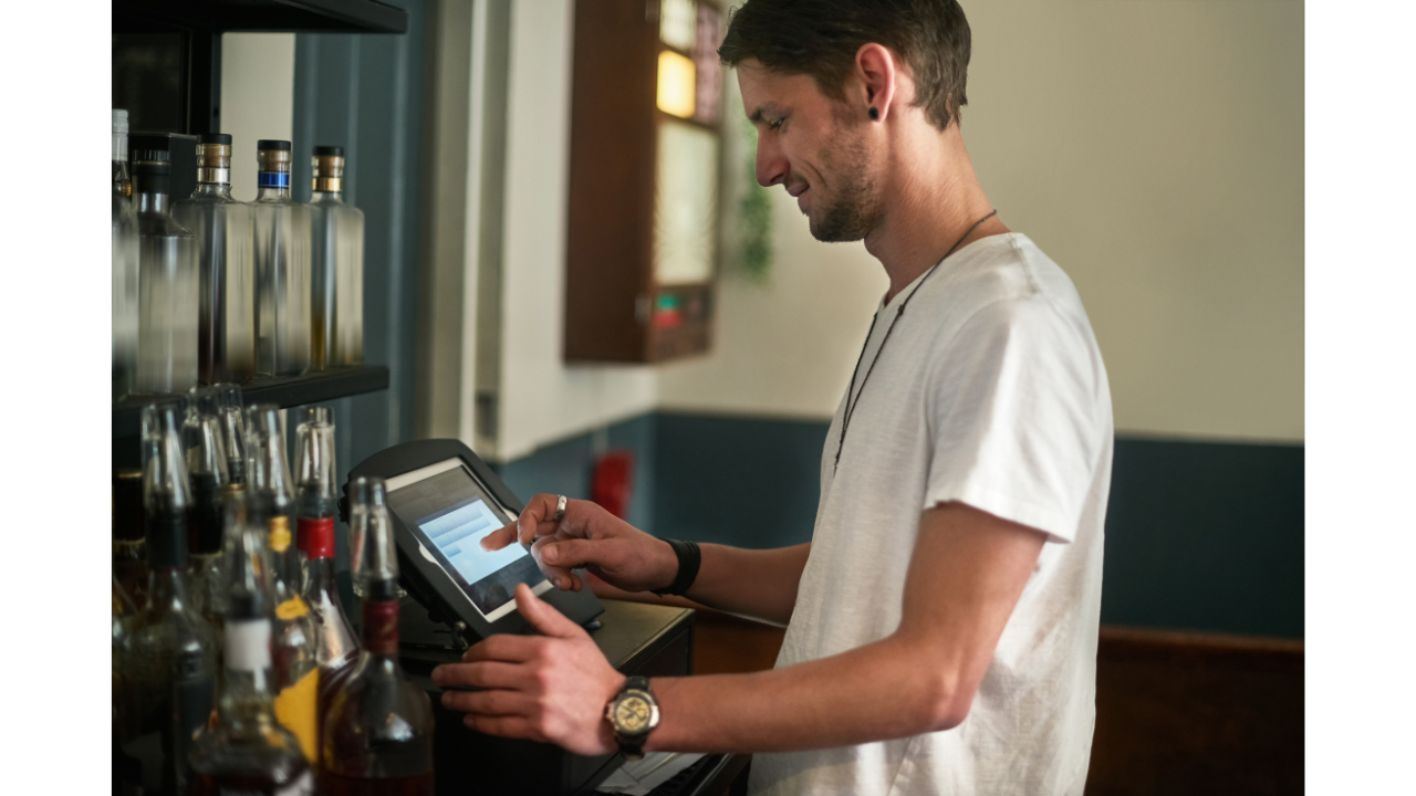 merchant using an ipad to accept payments