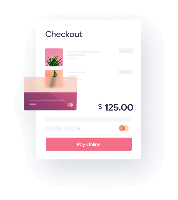 Online checkout illustration