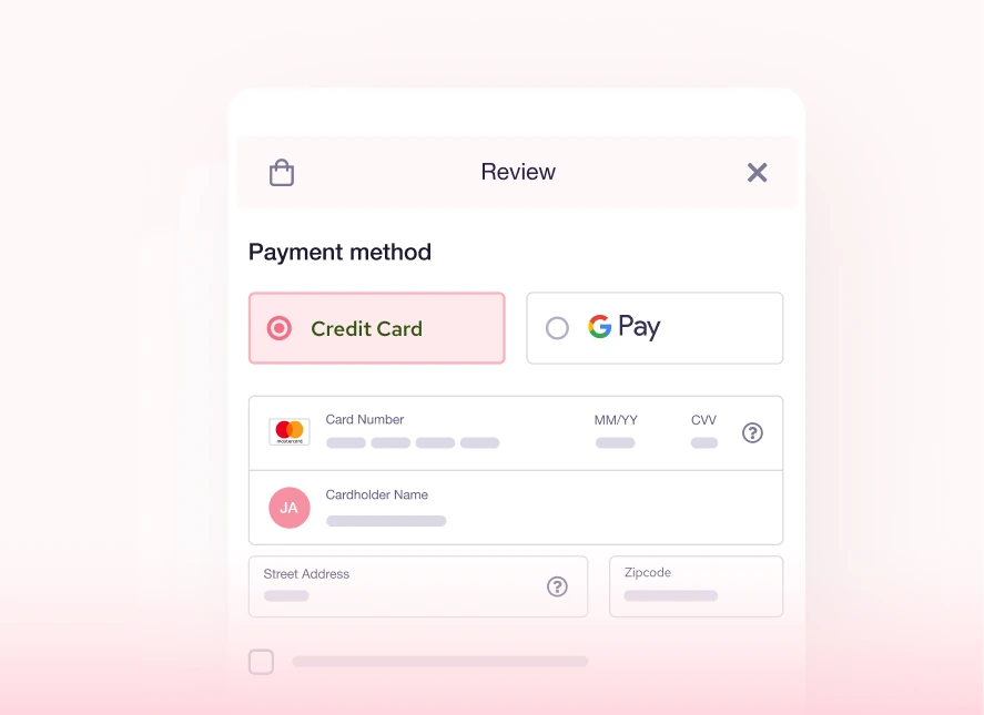 Set up secure checkout page to collect digital wallet payment