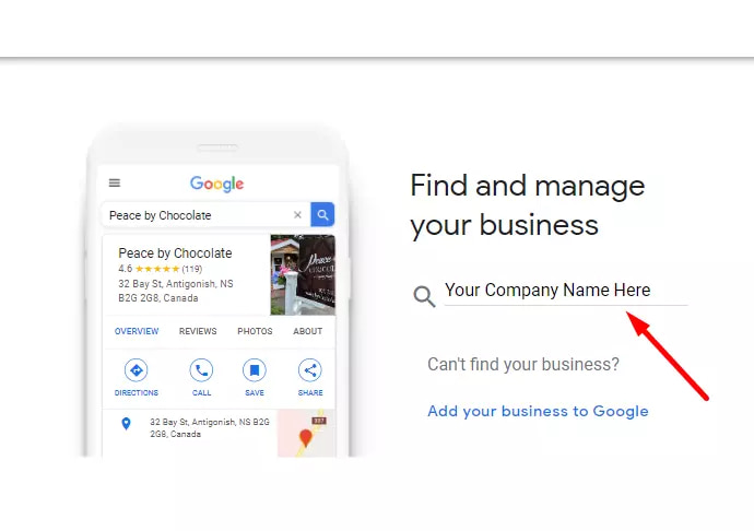 open google my business