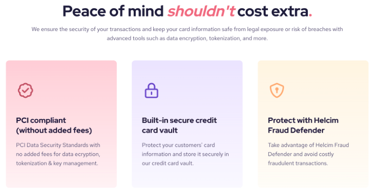 Payment processing security with Helcim