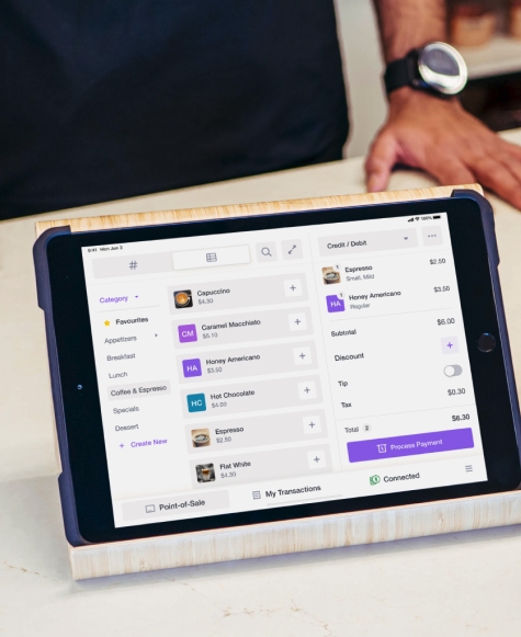 Connect credit card reader to an ipad pos system